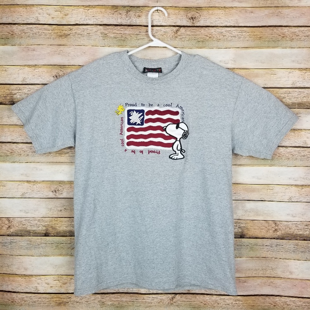 Peanut Collection Gray Size L T-Shirt Short Sleeve